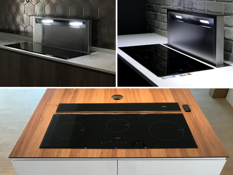 OBRO Downdraft Cooker Hood and Induction Hob-minimalist