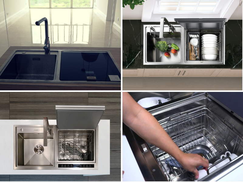 Kitchen Cabinet Johor Bahru Obro-Integrated-Sink-Dishwasher-Modern Kitchen