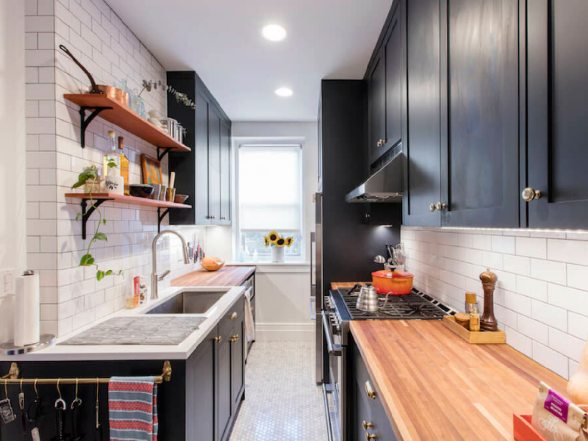 galley style kitchen countertops