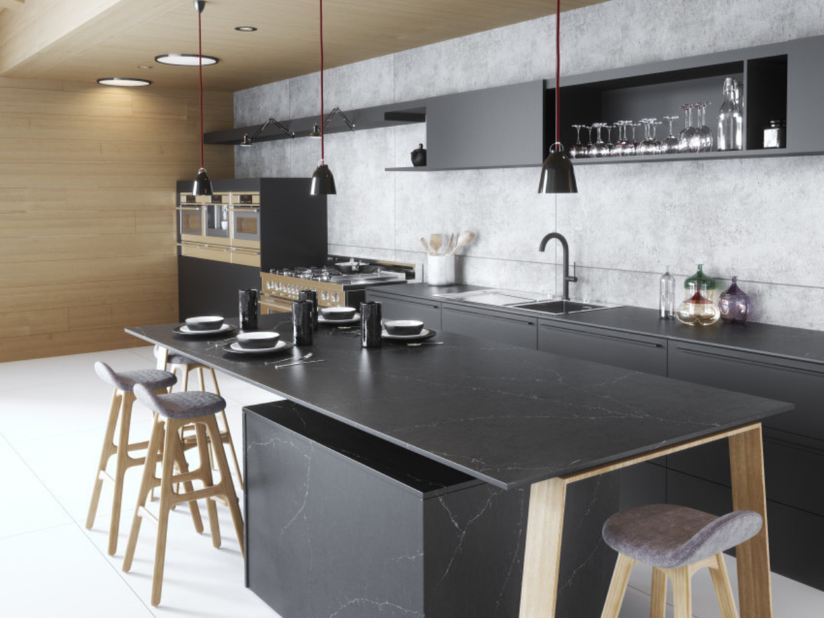 silestone all black countertop