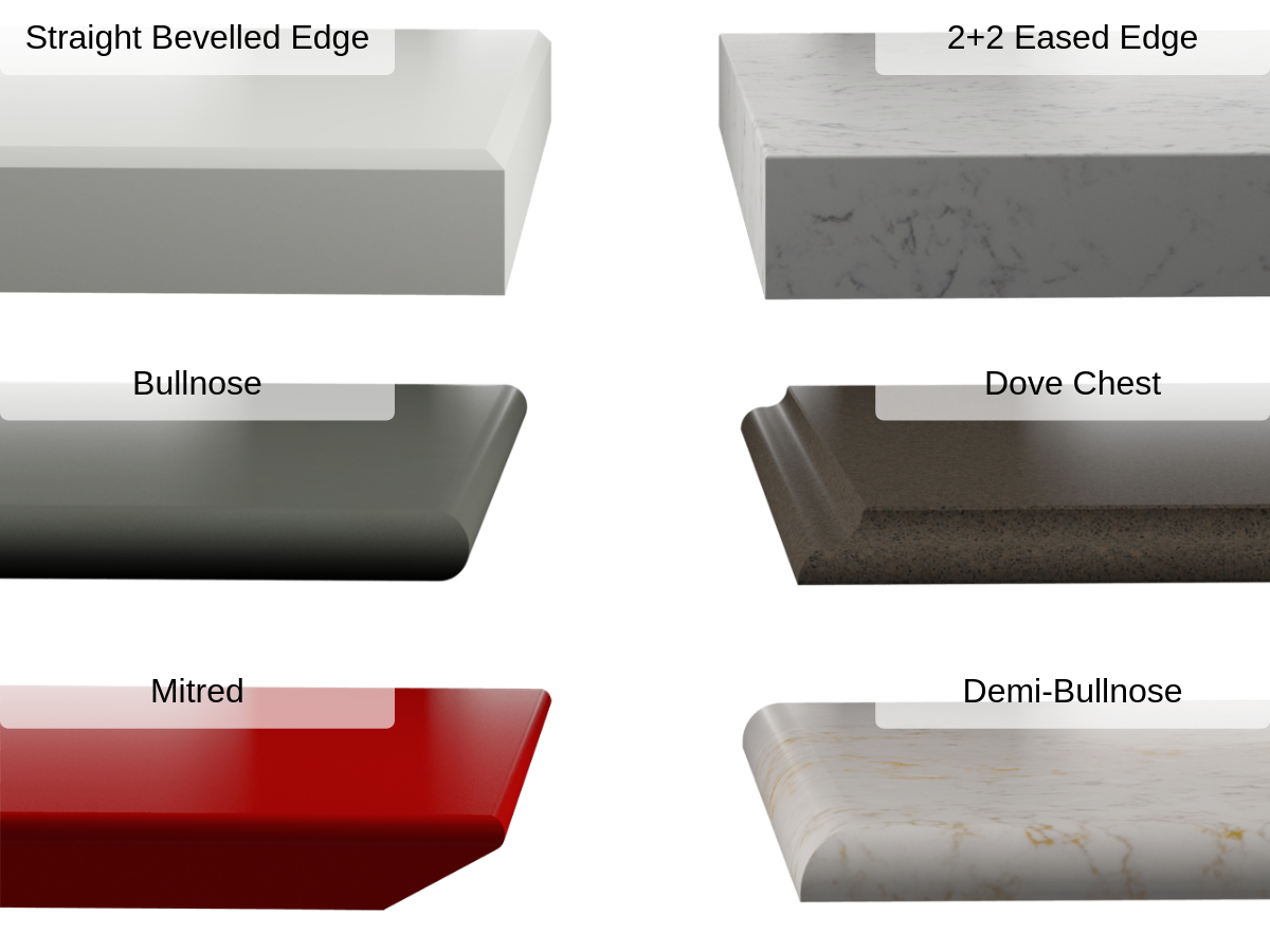 silestone countertop edges