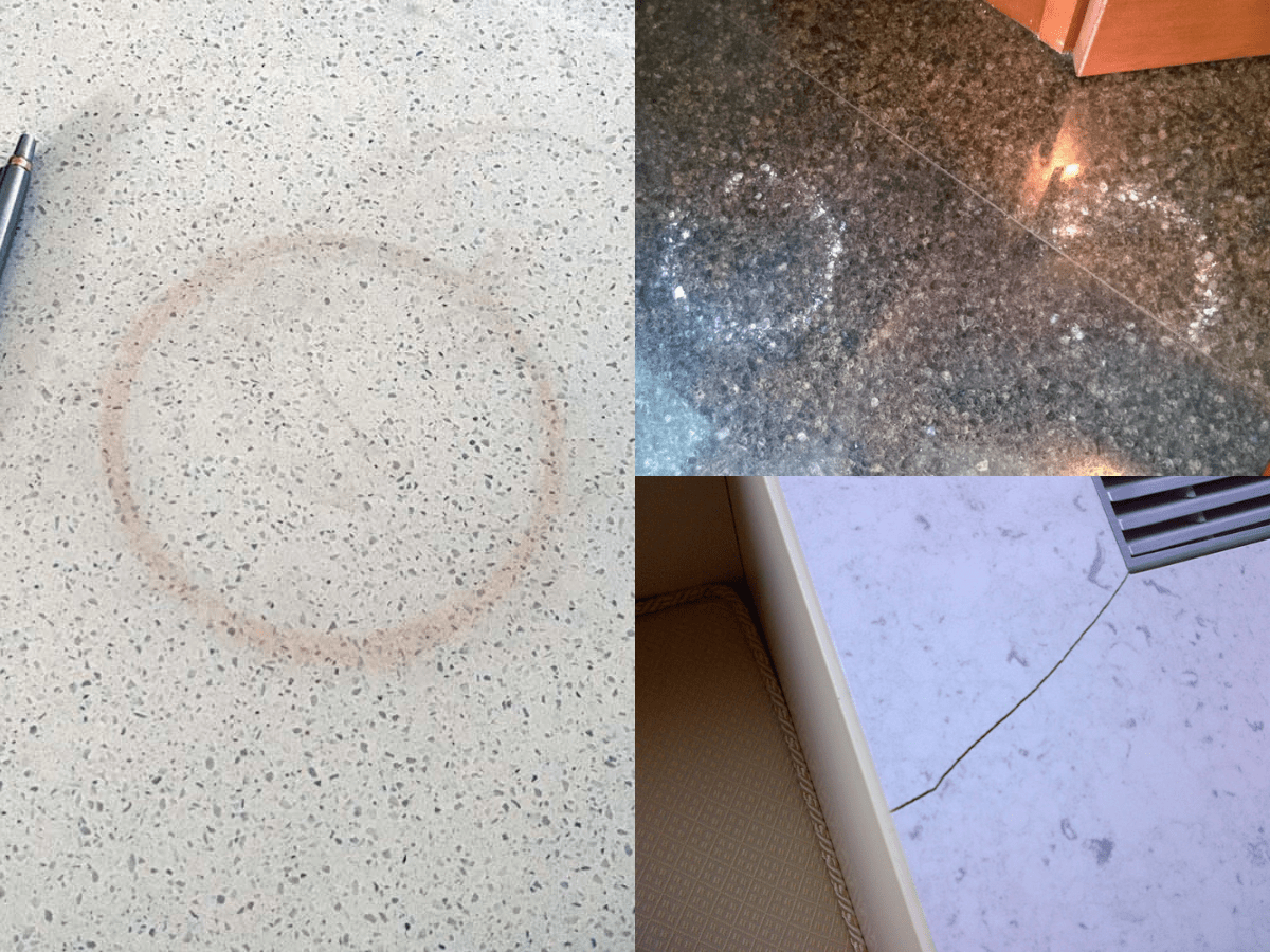 silestone countertops damages