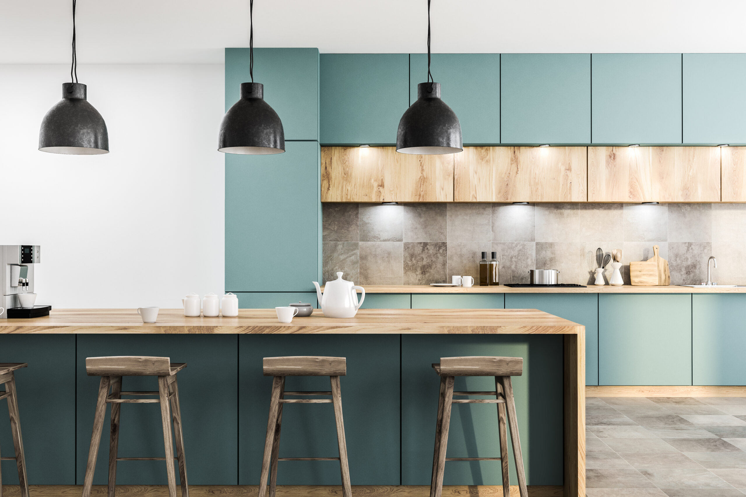 Green Kitchen After Kitchen Renovation