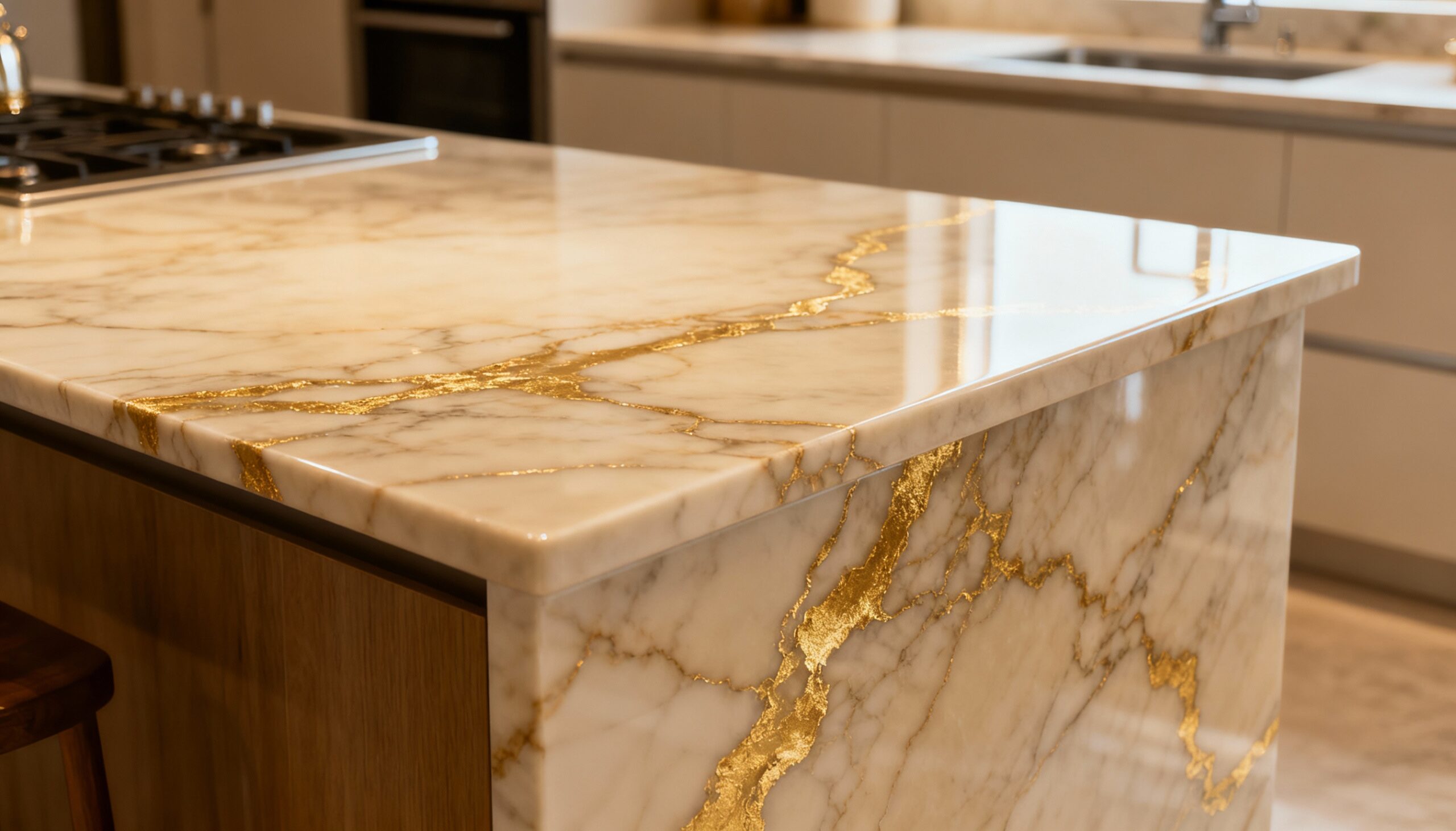 Kitchen Cabinet Johor Bahru Marble Kitchen Countertop, Countertop Material, Countertop Choice, Kitchen Countertops, Home Kitchen Countertops, Countertop Material Options