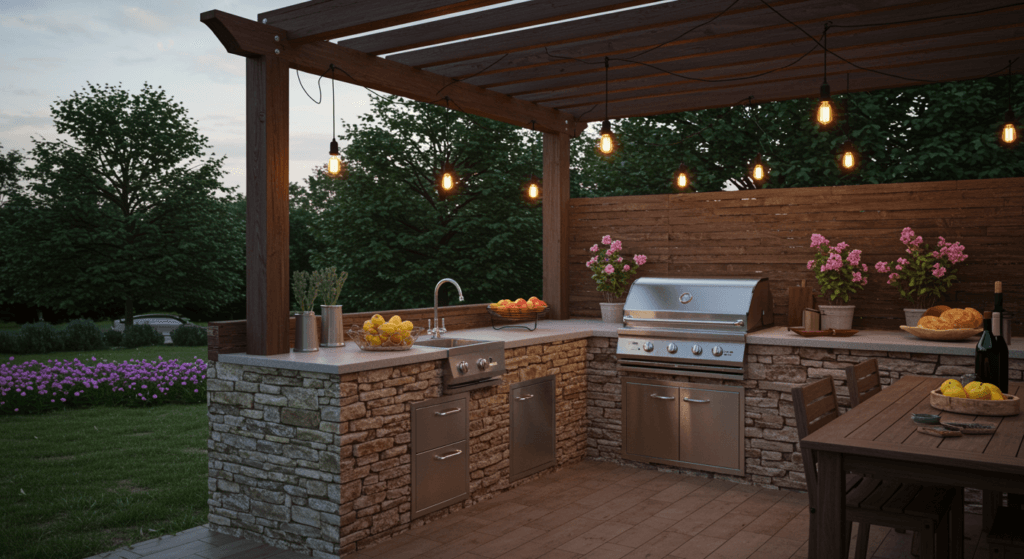 Outdoor Kitchen Tips, kitchen tips, outdoor kitchen planning, planning an outdoor kitchen, outdoor kitchen design, outdoor kitchen space tips, an outdoor kitchen, home outdoor kitchen