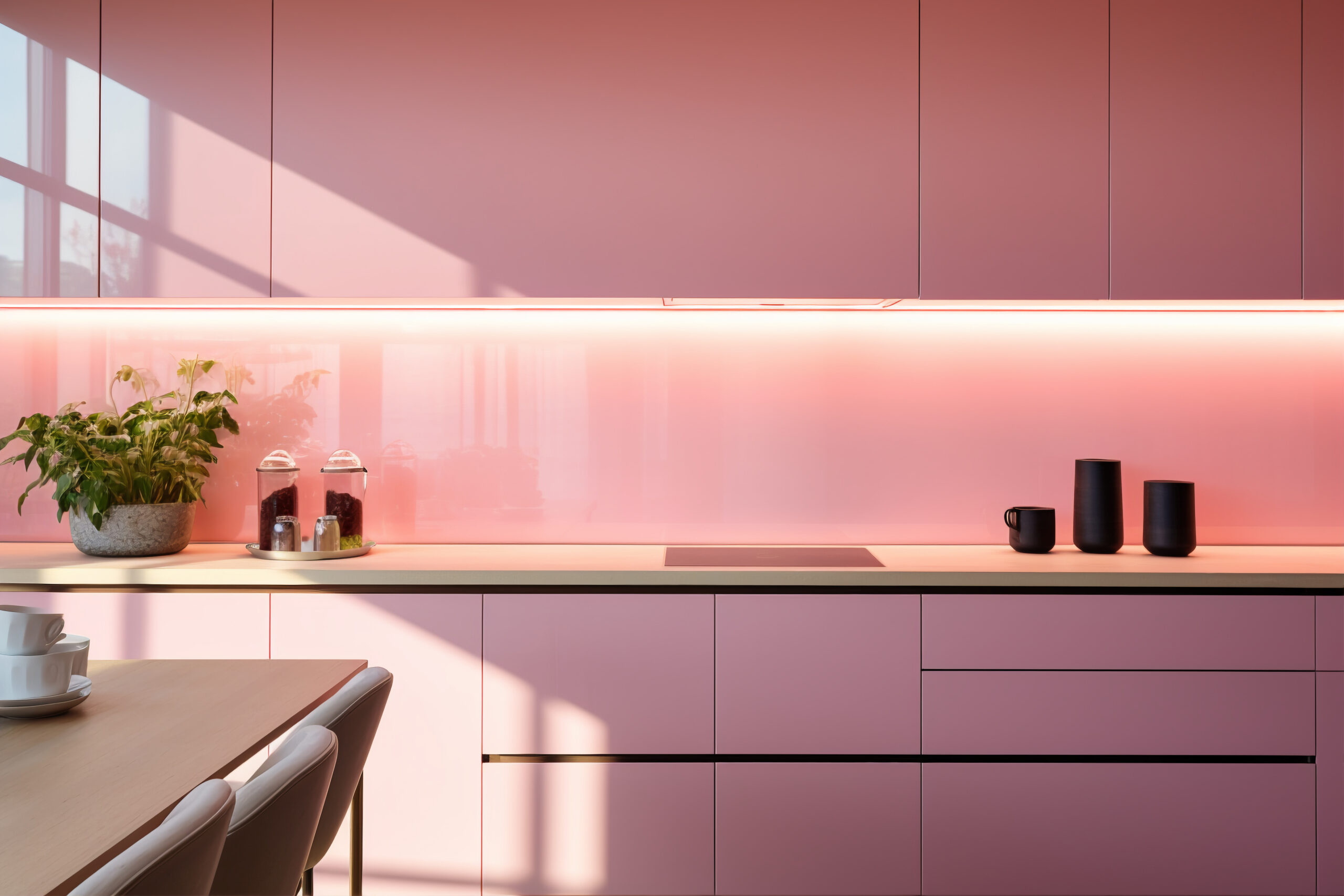 kitchen trend report, 6G colourful aluminium cabinets, premium quartz