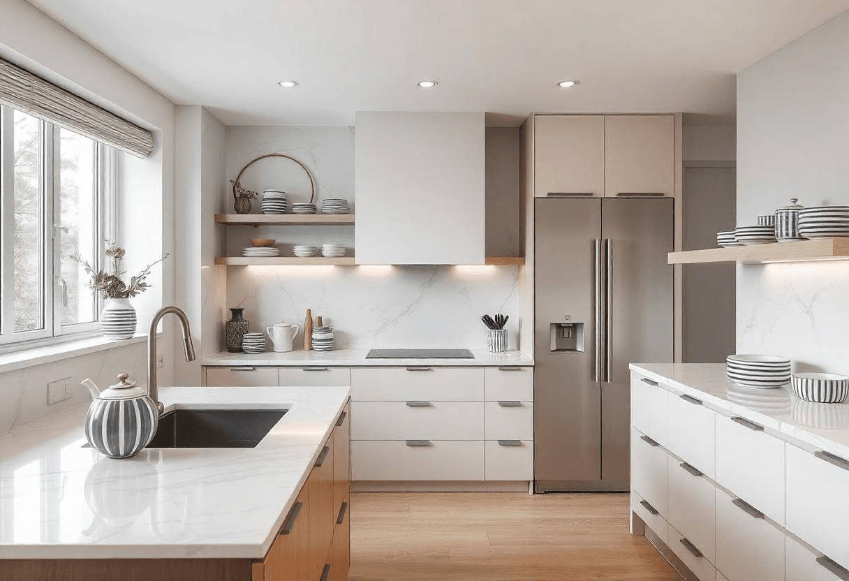 Minimalist, European Style Kitchen, Space Saving Magic, Tokyo Apartment Kitchens, Small Kitchen Design, Home Kitchen Cabinet, Small Kitchen Cabinet Options, Small Sized Kitchens, Planning Cabinets For Small Kitchens, Small Sized Kitchen Cabinets, Good Quality Kitchen Cabinets