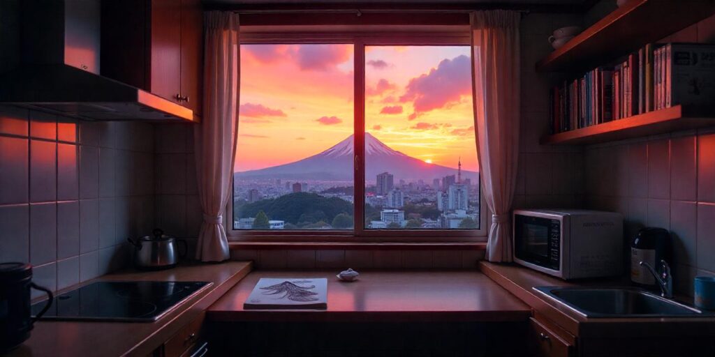 Space Saving Magic, tokyo apartment kitchens, small kitchen design