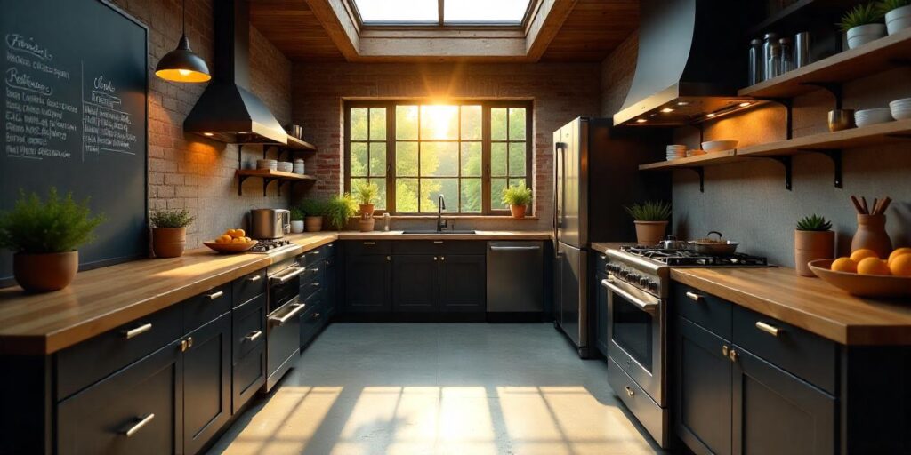 Industrial Chic Meets Johor Craft, kitchen design, kitchen aesthetics, kitchen decor