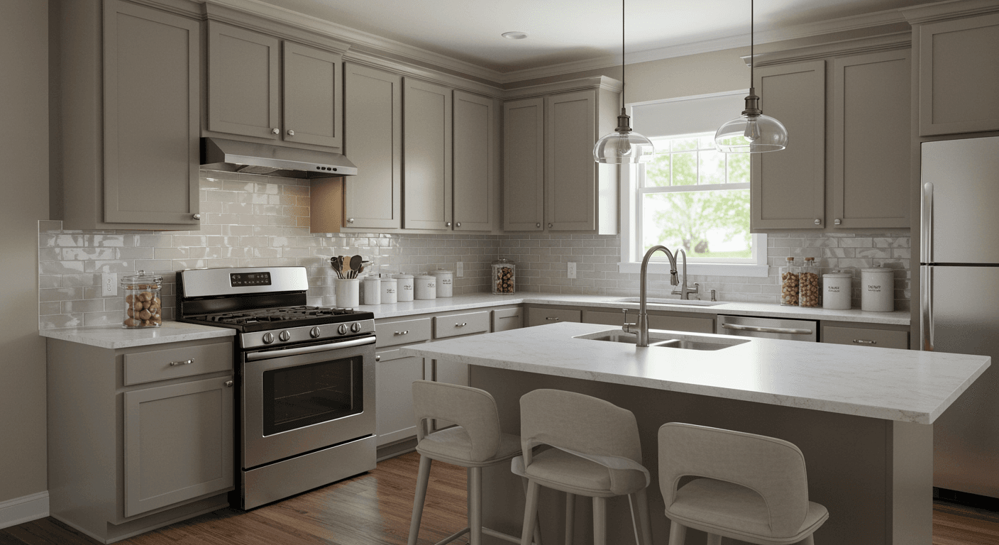 Kitchen Minimalist Trends, Minimalist Kitchen Design, Kitchen Cabinets, Kitchen Countertops, Kitchen Tips, Kitchen Design Tips, Home Kitchen Design Tips, Home Kitchen Trends To Implement, Home Kitchen Trend Choices, Choosing Kitchen Design Trends