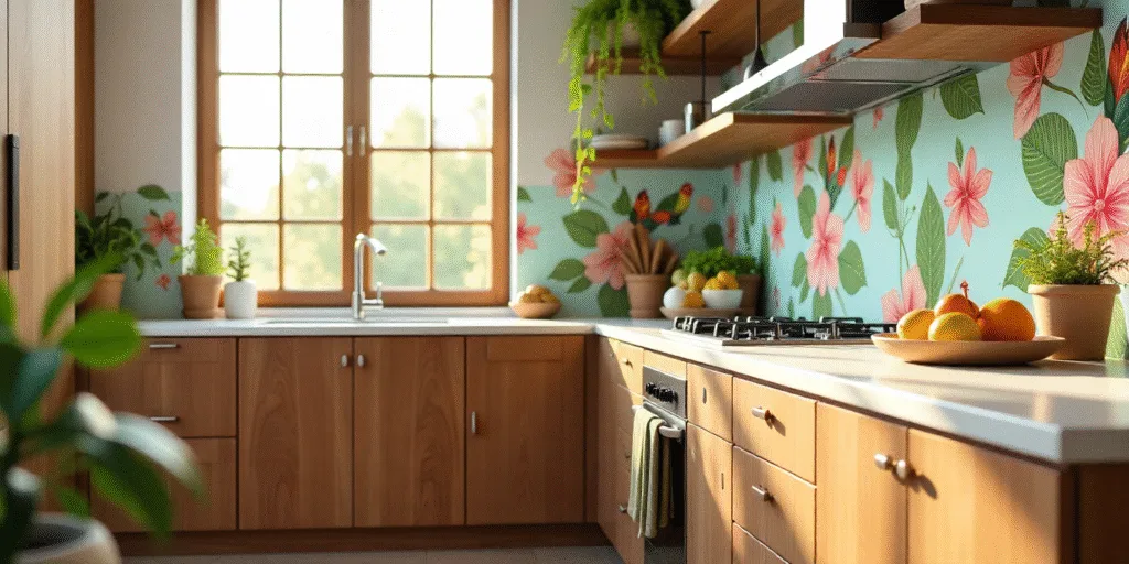 Jungle Modern Look, kitchen cabinets, kitchen countertops, modern kitchen, kitchen decor, kitchen design