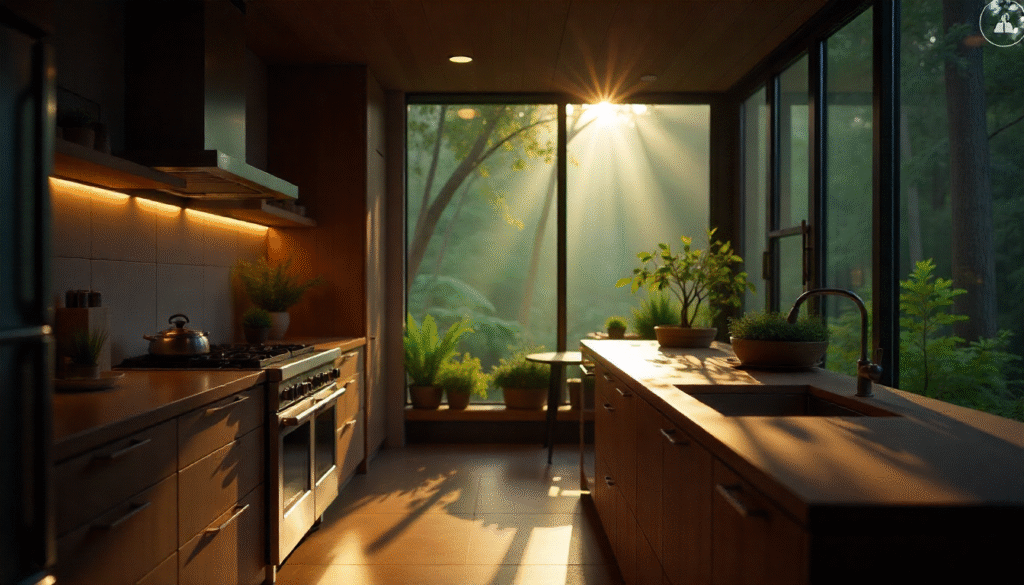 Green Roofs And Cabinets, biophilic kitchens, kitchen greenery, green kitchen