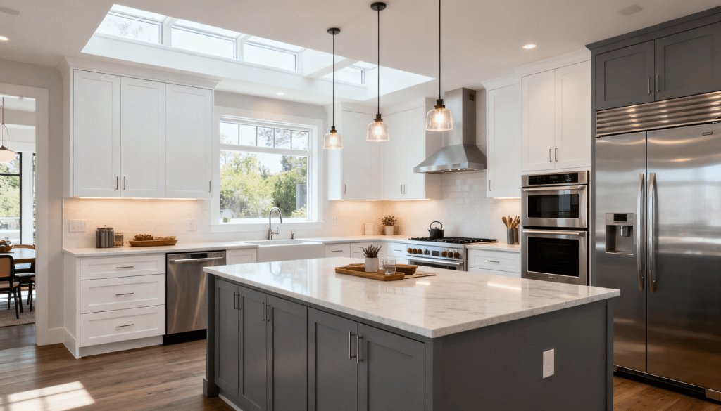 The Open Concept Kitchen, open kitchen style, home kitchen planning, home kitchen design, home kitchen planning, kitchen space, kitchen space planning, home kitchen space optimisation, a good open layout kitchen, open plan kitchen benefits, open plan kitchen tips