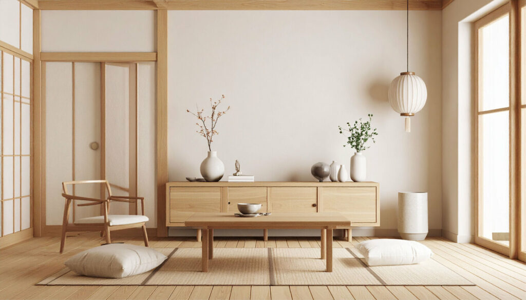 japandi japanese style living room ampquartz