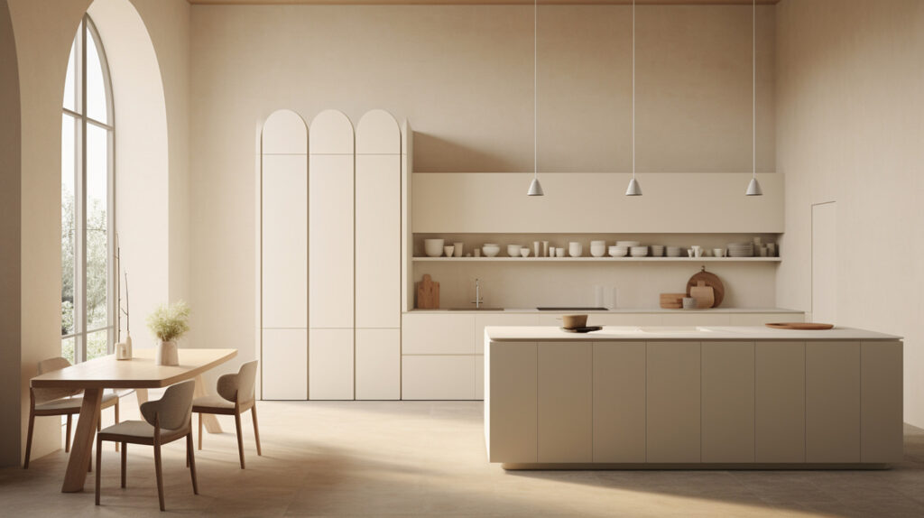 kitchen and dining japandi style 