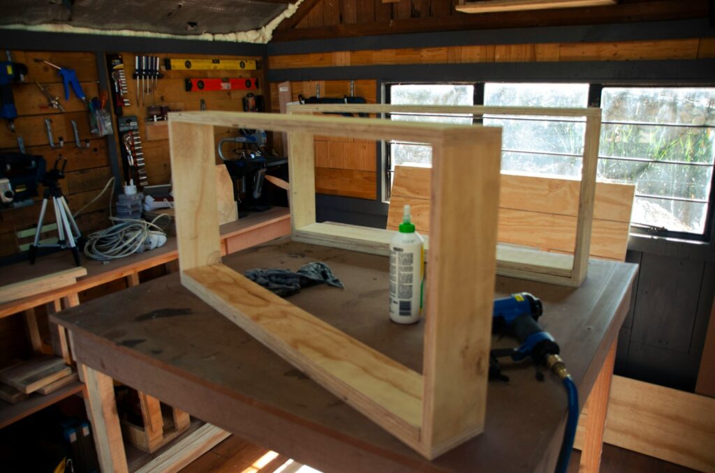 Carpentery Workshop Ampquartz Johor A Wooden Frame With A Bottle Of Glue On Top Of It