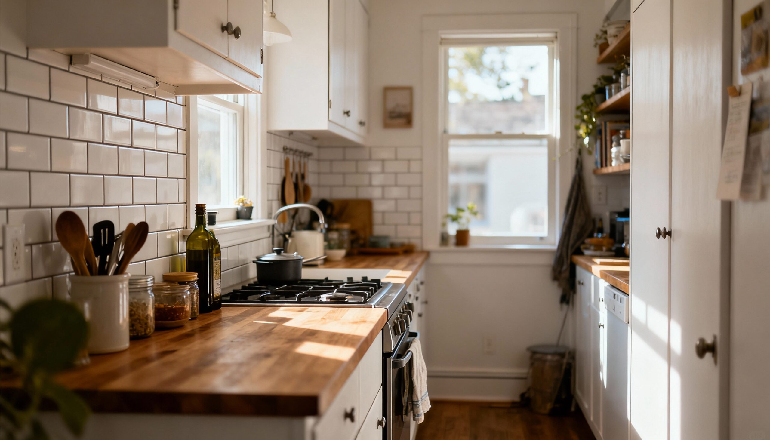 Kitchen Cabinet Johor Bahru Spaciously Small Kitchen, Small Kitchen Tips, Kitchen Space Tips, Tips For Small Kitchen, Home Kitchen Tips, Small Sized Kitchens