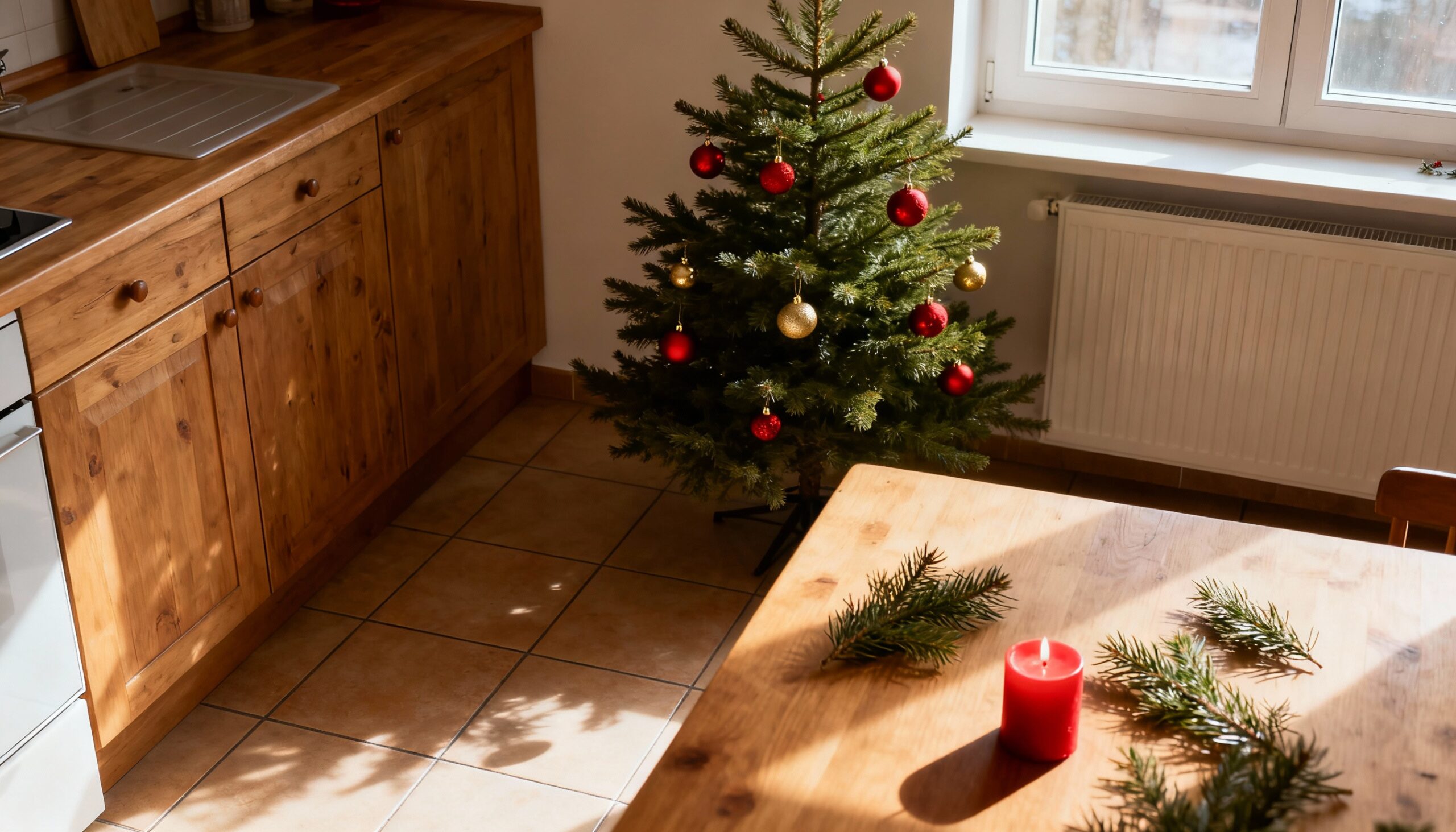 Set The Kitchen Scene, Holiday Decor, Kitchen Holiday Decor, Holiday Themed Kitchen, Kitchen Decor, Decorating Your Kitchen, Aesthetic Holiday Kitchen