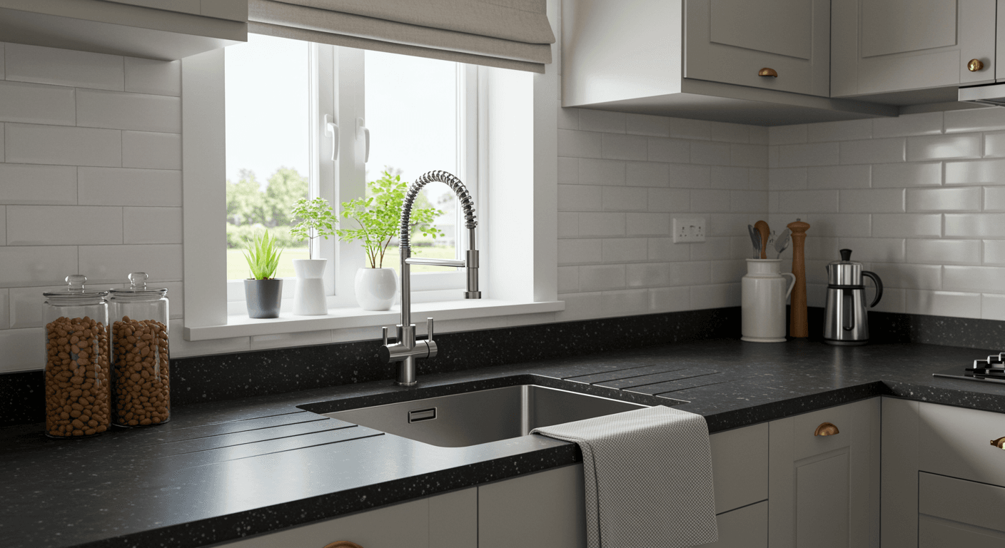 Kitchen Cabinet Johor Bahru Uncluttered Kitchen Countertop, Kitchen Countertops, Home Kitchen Countertops, Kitchen Countertop Neatness, Clean Kitchen Countertops