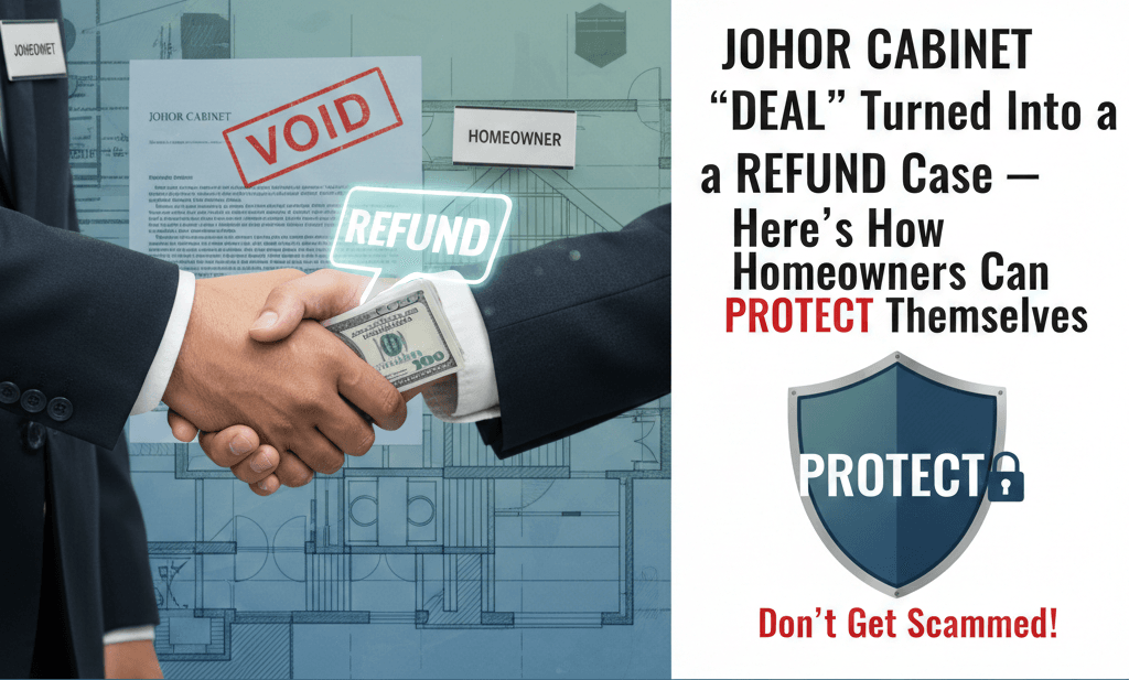 Homeowners protecting against scams kitchen cabinet