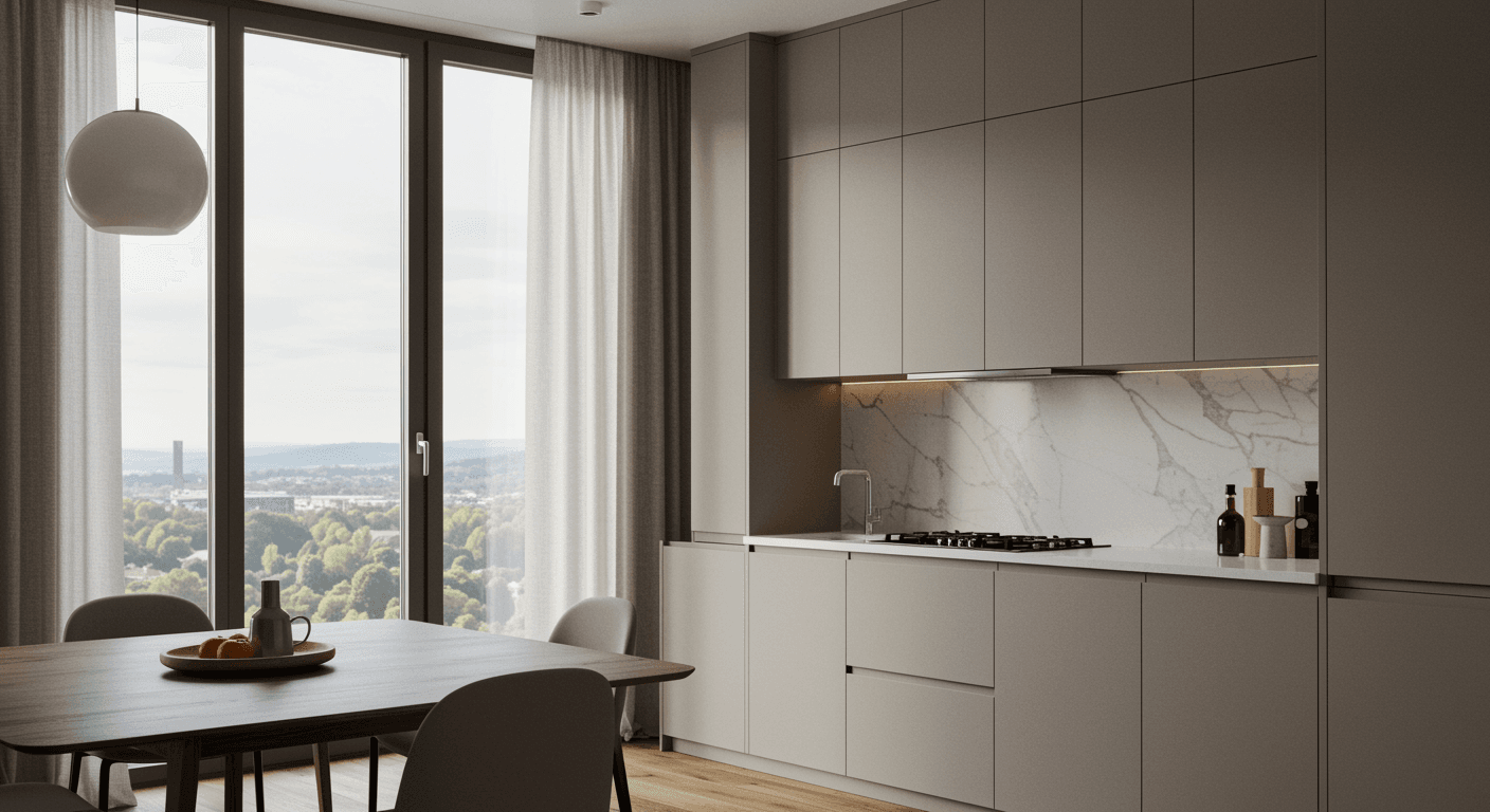 Kitchen Warm Minimalism, Kitchen Design, Kitchen Approach, Kitchen Space Design, Kitchen Planning, Kitchen Aesthetics, 2026 Kitchen, Home Kitchen Decor, Home Kitchen Design