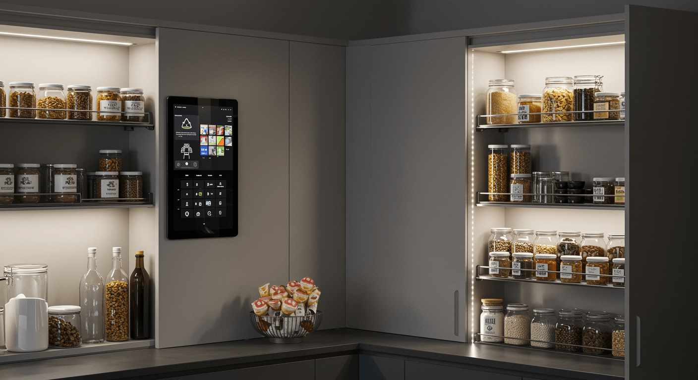 IoT Enabled Pantries, kitchen pantries, kitchen pantry organisation, futuristic kitchen, kitchen tips, kitchen advancements, kitchen pantry organisation, tech for kitchen pantries