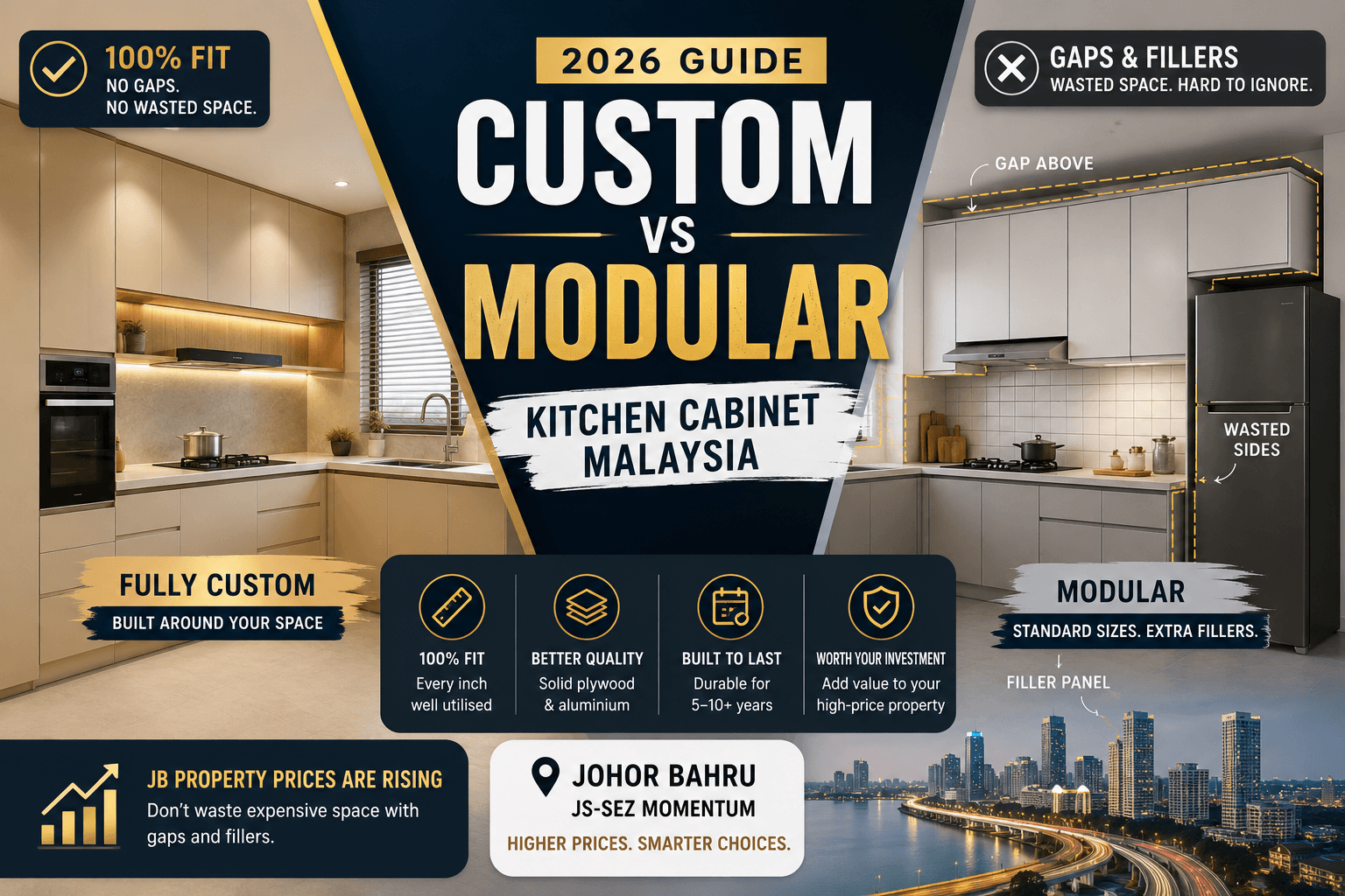 custom vs modular cabinets