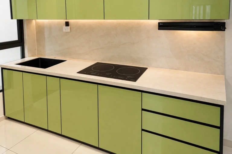 Modern Sage Green Kitchen Interior