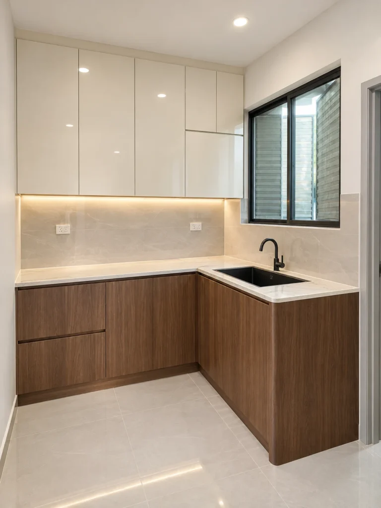 Solid Plywood Kitchen Cabinet Installation