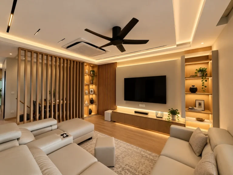 Warm Modern Living Room Retreat
